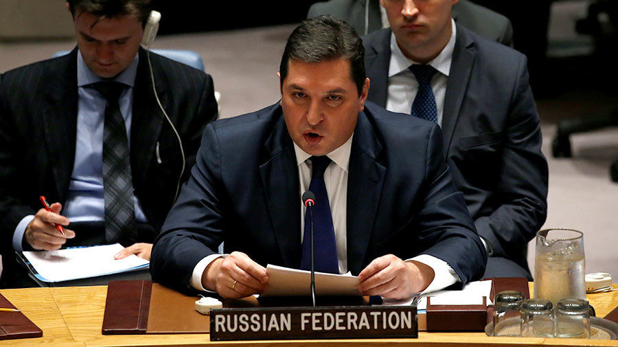 Click to enlarge Russian Deputy Ambassador to the United Nations Vladimir Safronkov