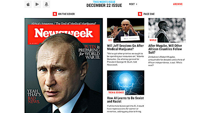 Click to enlarge Putin Newsweek
