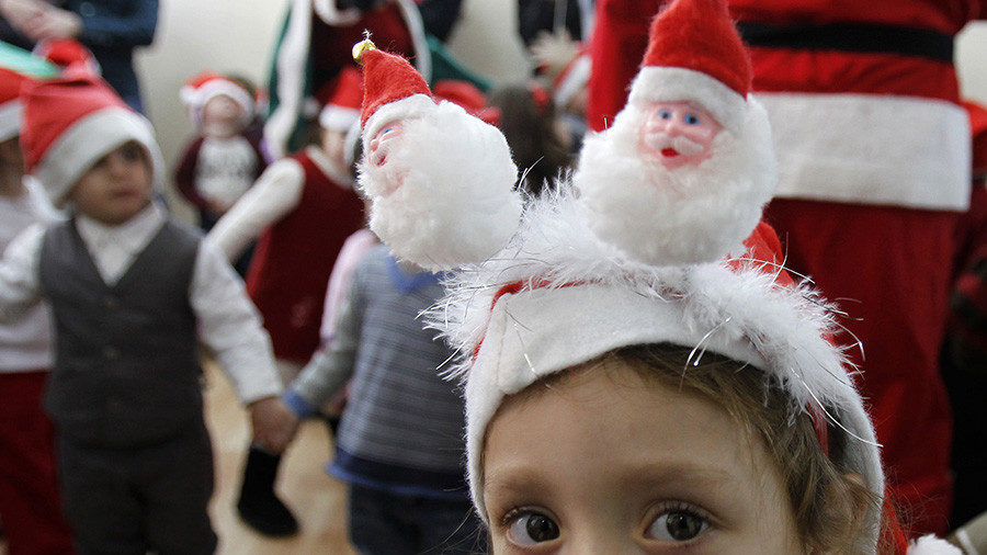kids Santa hats Christmas