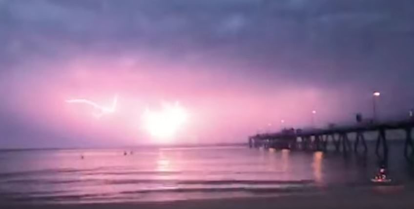 Click to enlarge Adelaide spider lightning
