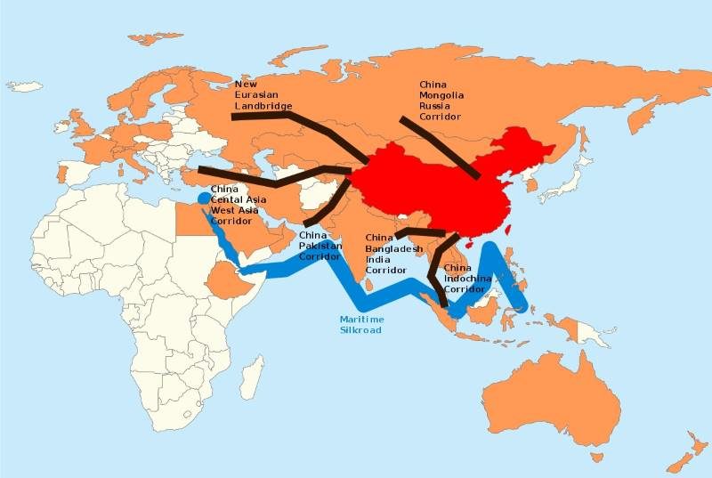 Click to enlarge one belt one road China