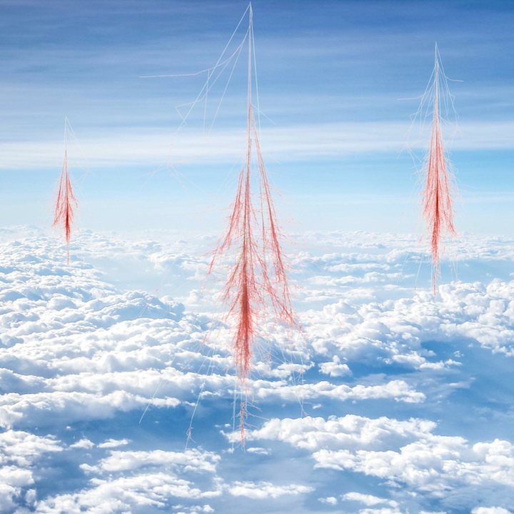 Click to enlarge atmosphere cosmic rays proton