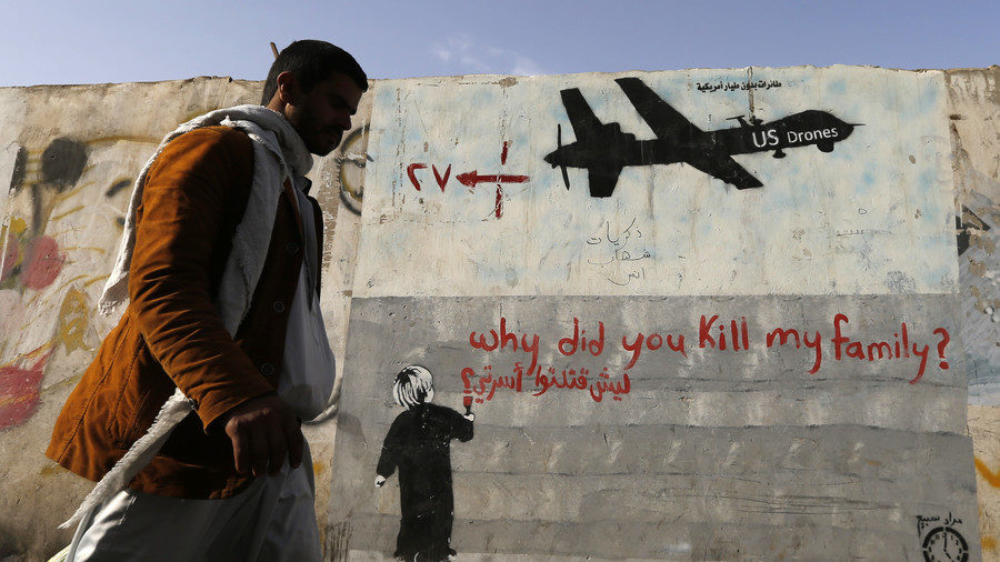 Click to enlarge graffiti wall in Sanaa, Yemen