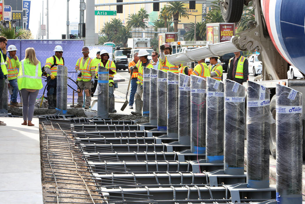 Steel posts in Vegas