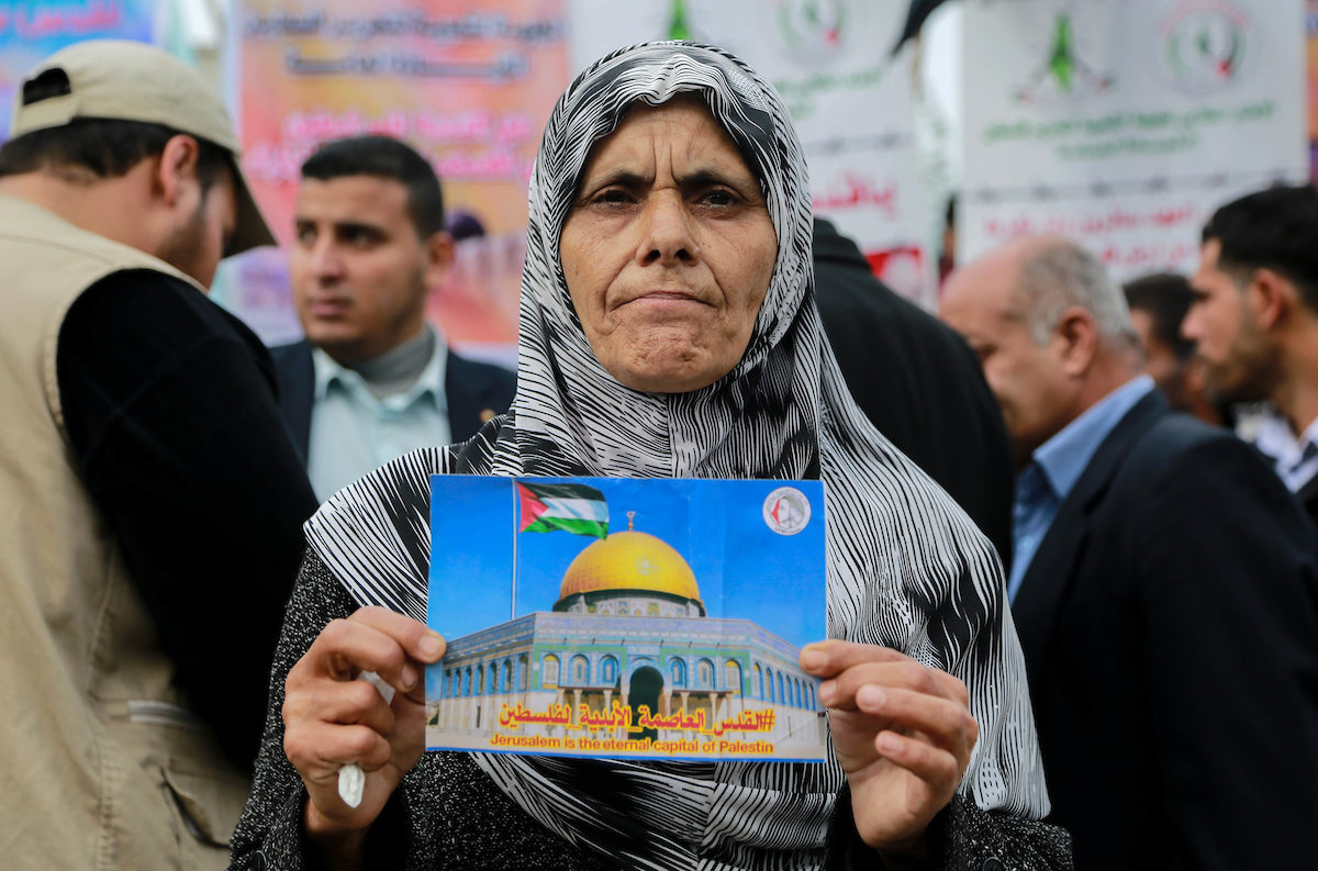 Click to enlarge Palestinian demonstration Jerusalem Palestine