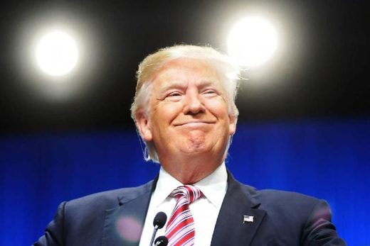 Trump grin