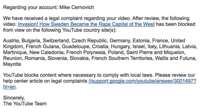 Click to enlarge Cernovich Youtube Sweden Rape Capital