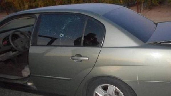 Damaged car in Fresno