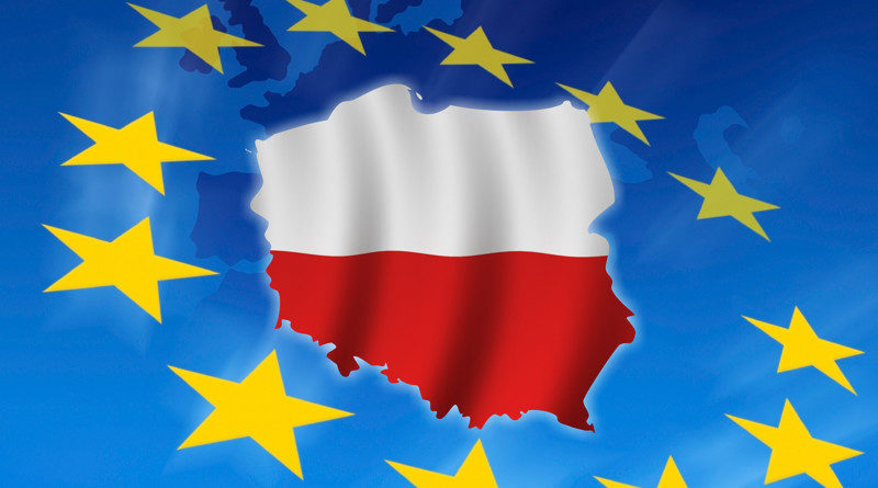 Poland and EU flag graphic