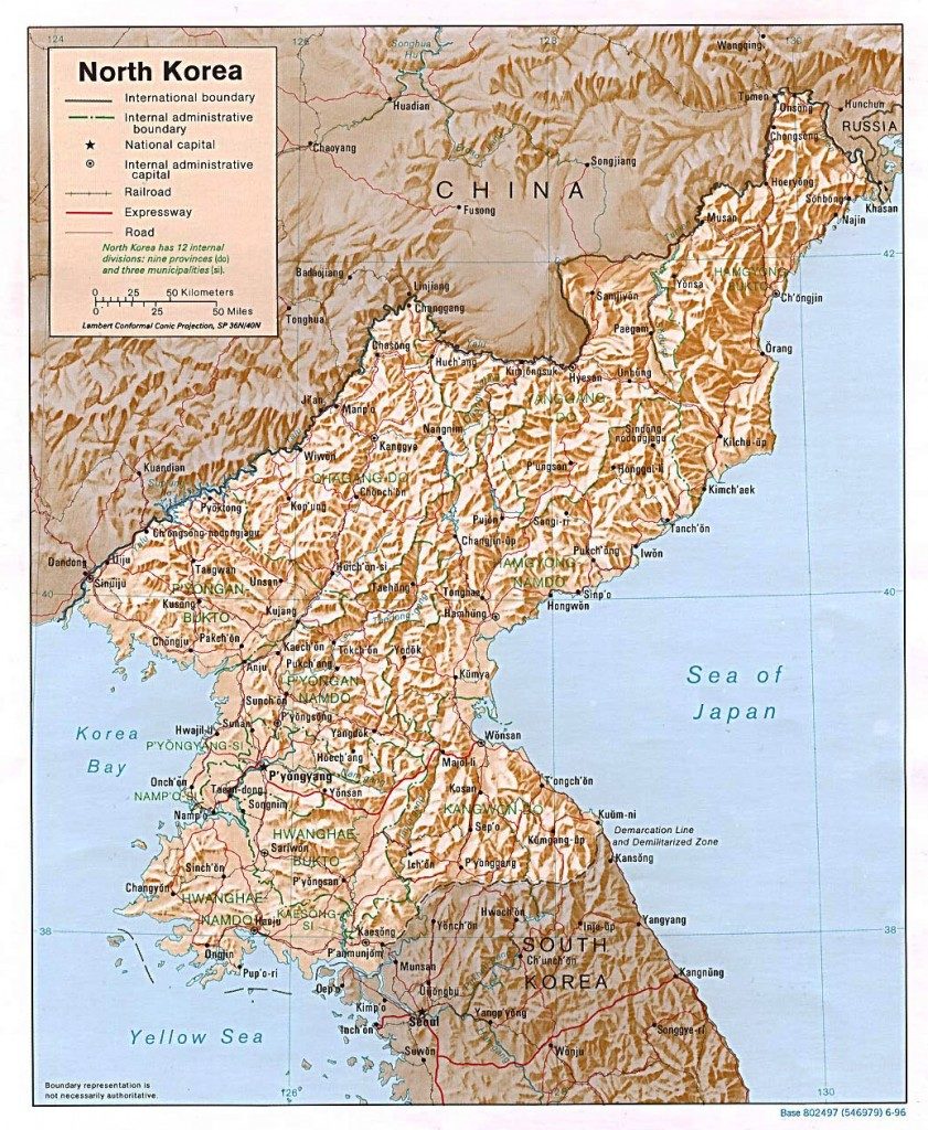Click to enlarge map of China and Korea
