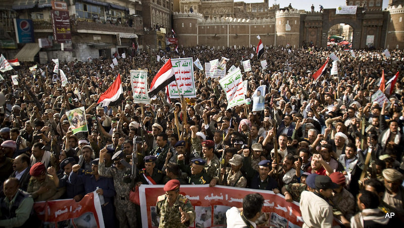 Click to enlarge Houthi rebels