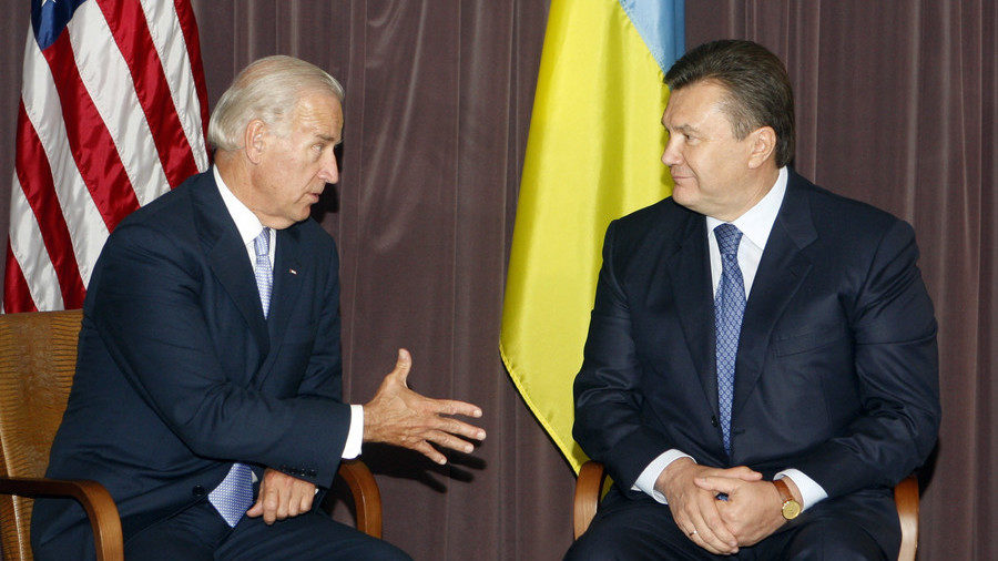 Click to enlarge US Vice President Joe Biden and Ukrainian President Viktor Yanukovich in Kiev on July 21, 2009.