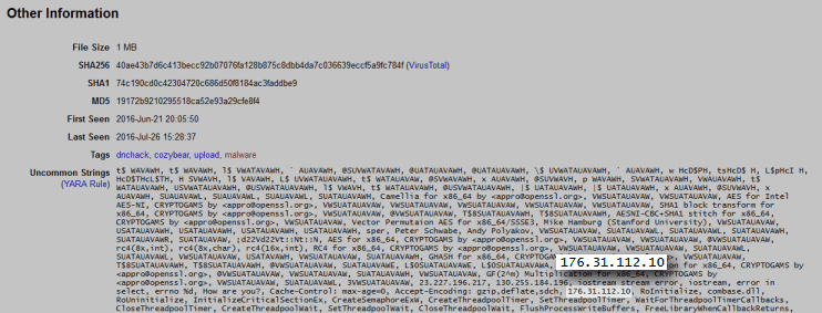 Click to enlarge DNC hack malware analysis