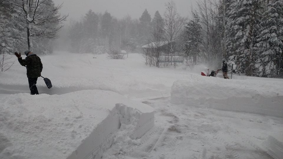 Heavy snowfall has rangers digging out the headquarters at Porcupine Mountains Wilderness State Park