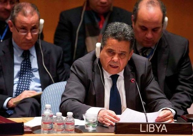 Click to enlarge Libya's eastern-based government's Foreign Minister, Mohamed Dayri