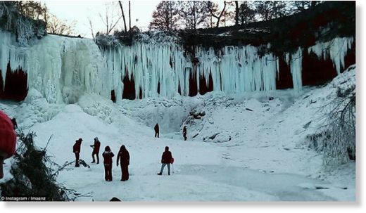 Click to enlarge The arctic blast that's bringing negative temperatures to several states across the northern U.S.