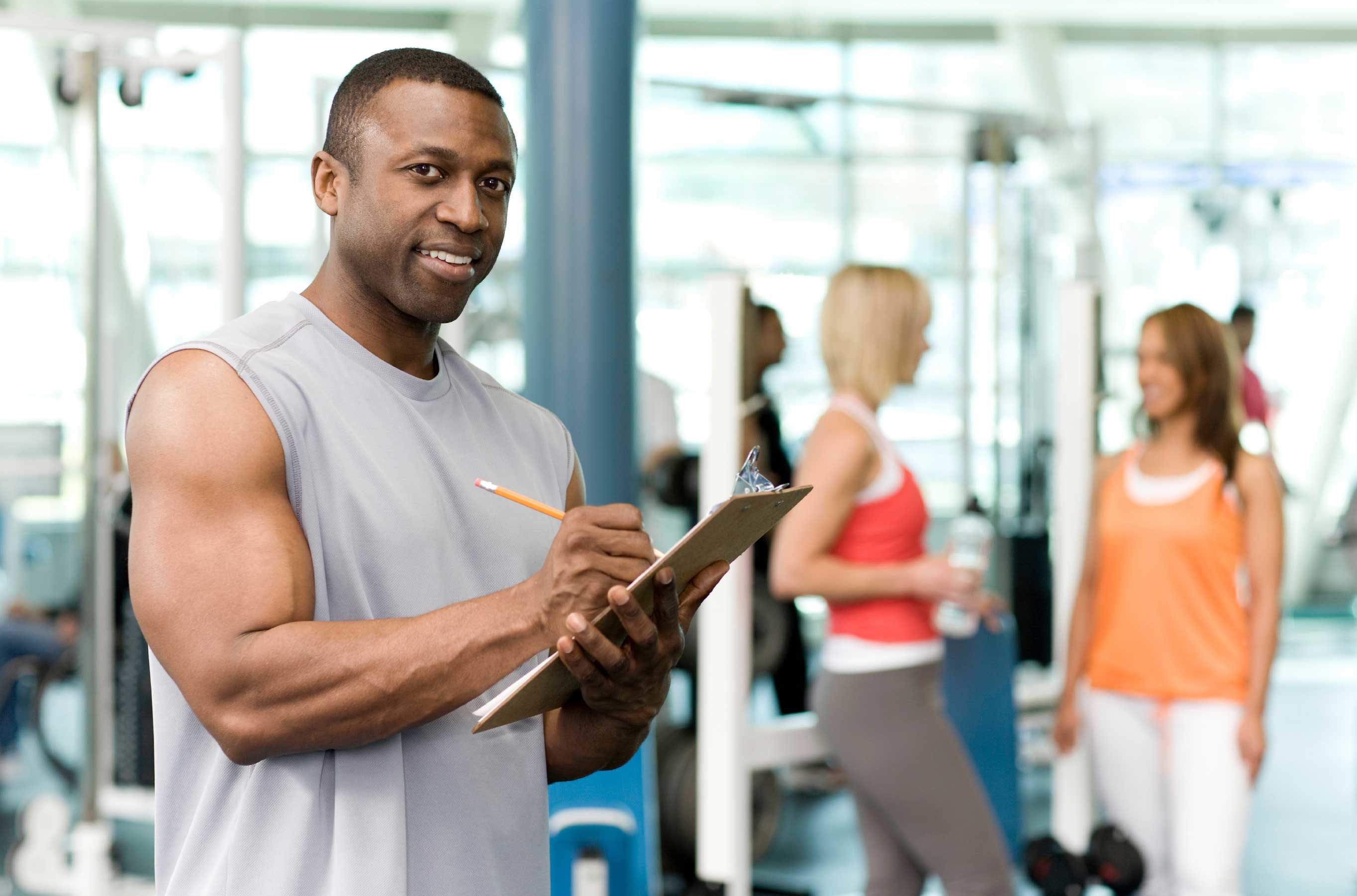 personal trainer stock image