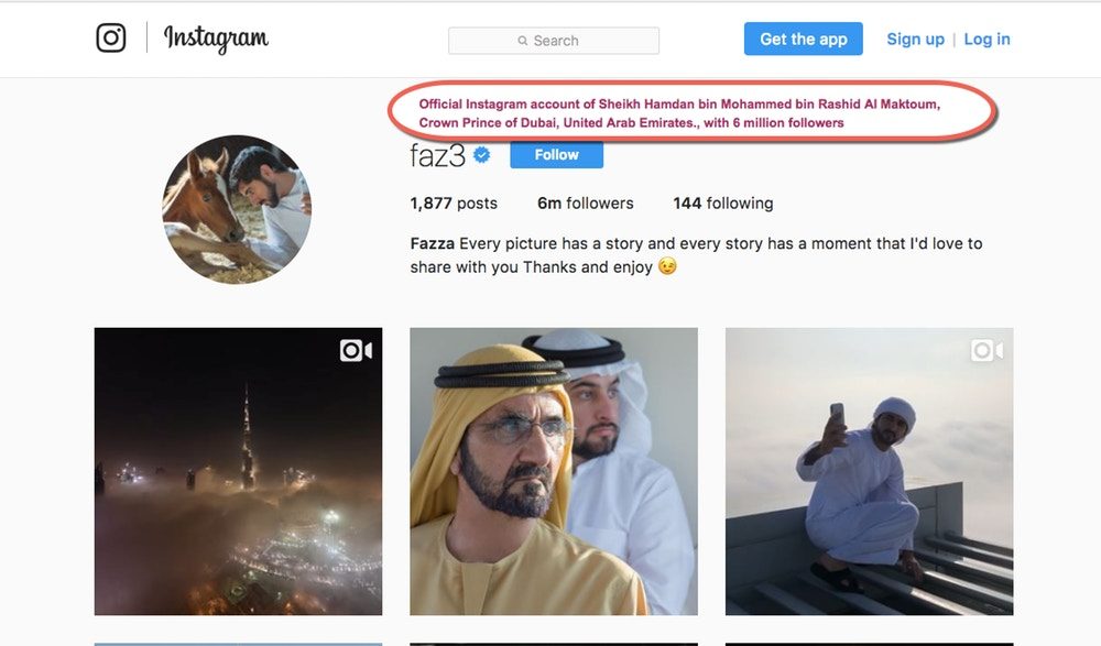 Sheikh Hamdan Instagram