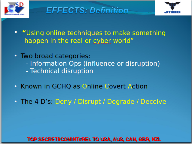 Click to enlarge JTRIG British intelligence online counter