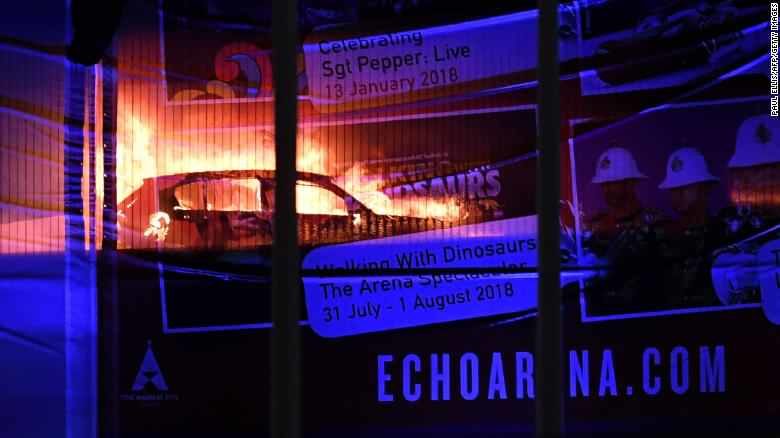 Click to enlarge Huge car park fire in Liverpool, UK