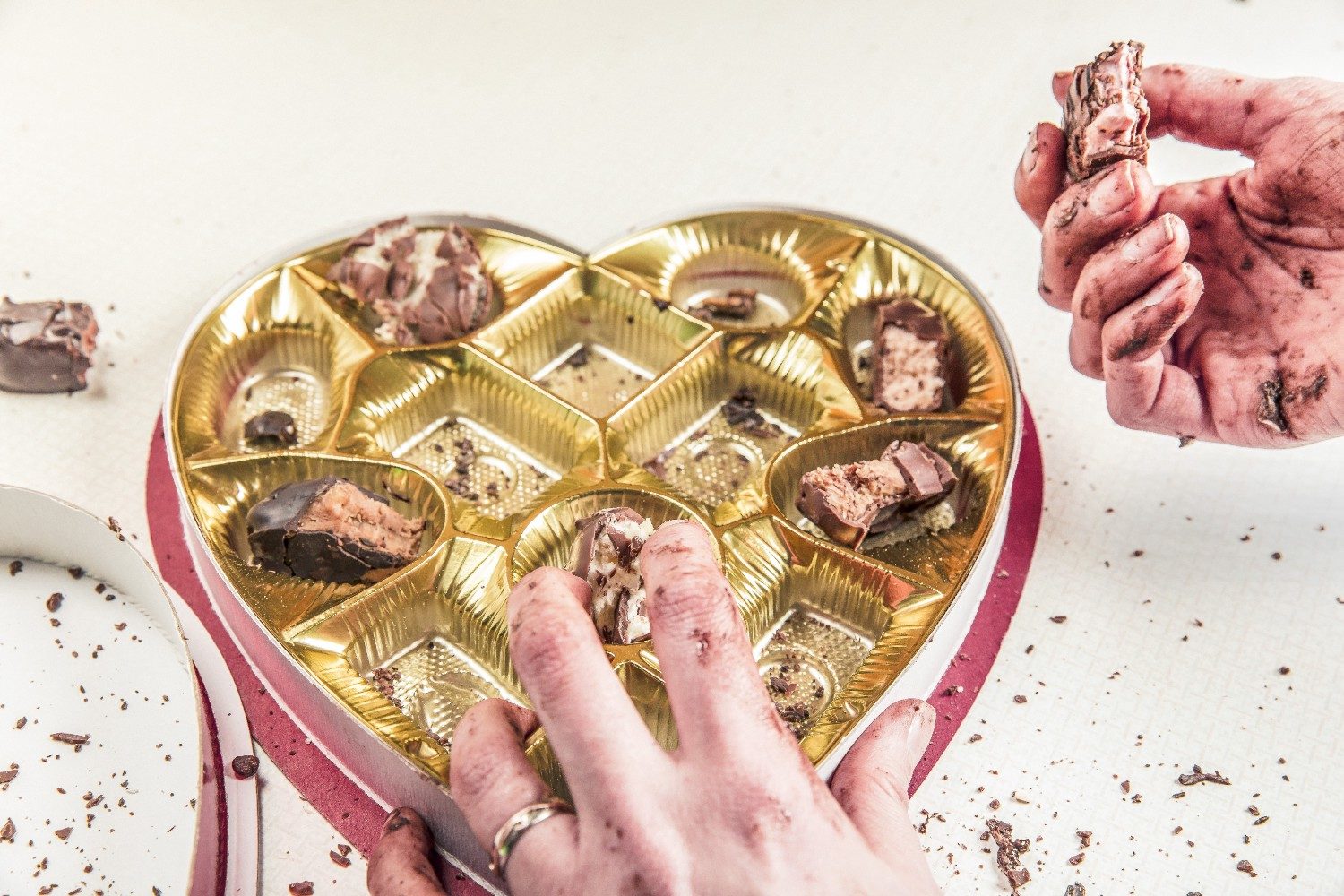 Click to enlarge Half complete chocolates