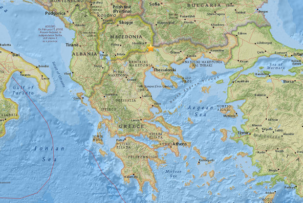The flurry of quakes has struck near Thessaloniki