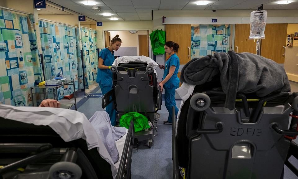 Click to enlarge NHS flu crisis
