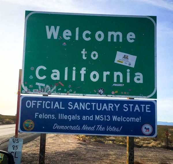 Click to enlarge California sanctuary state signs
