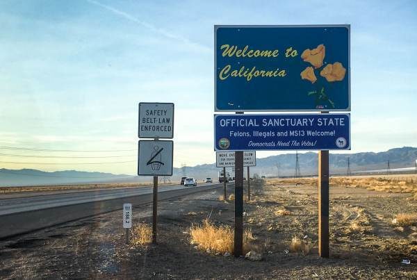Click to enlarge California sanctuary state signs