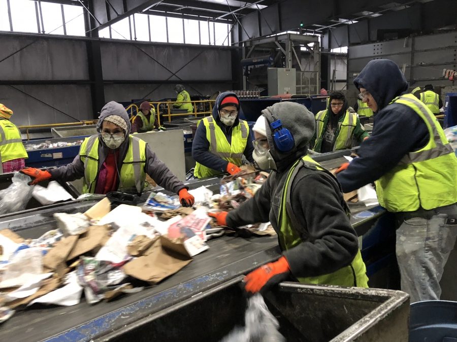 Click to enlarge Sorting Trash