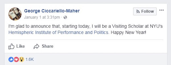 Visiting Scholar at NYU
