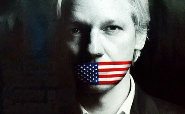 Click to enlarge Assange silenced