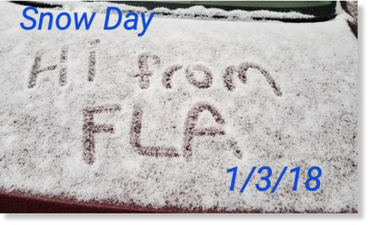 Snow in Tallahassee, Florida