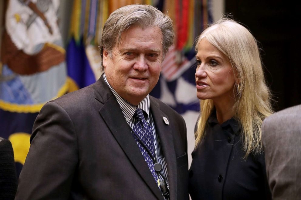 Steve Bannon and Kellyanne Conway