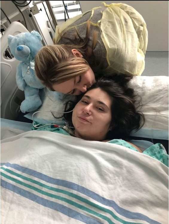 Click to enlarge Sabryna Mongeon, with her sister, Samantha.
