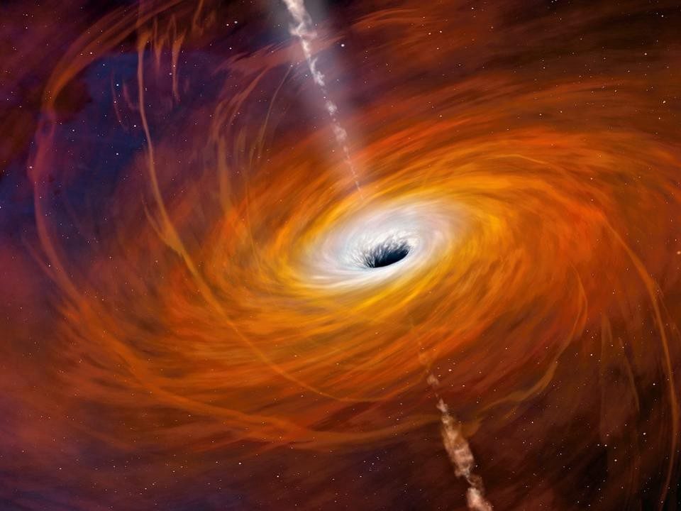 Click to enlarge black hole accretion disk