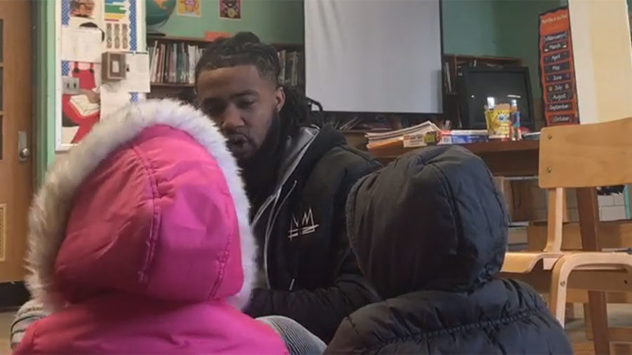 Baltimore children in freezing school