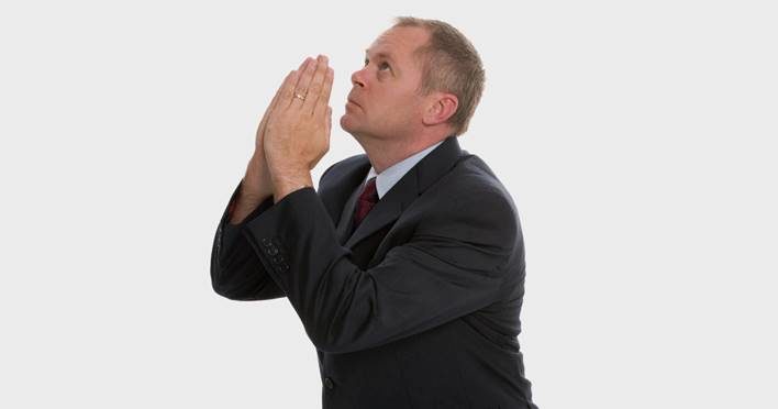 man praying