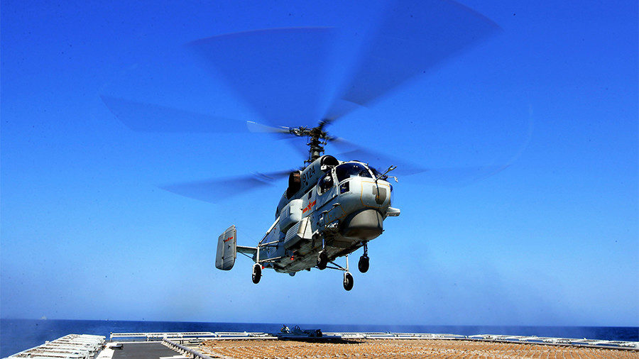 Click to enlarge Chinese navy helicopter