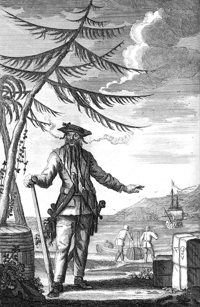 Click to enlarge Blackbeard, a notorious 18th century pirate.