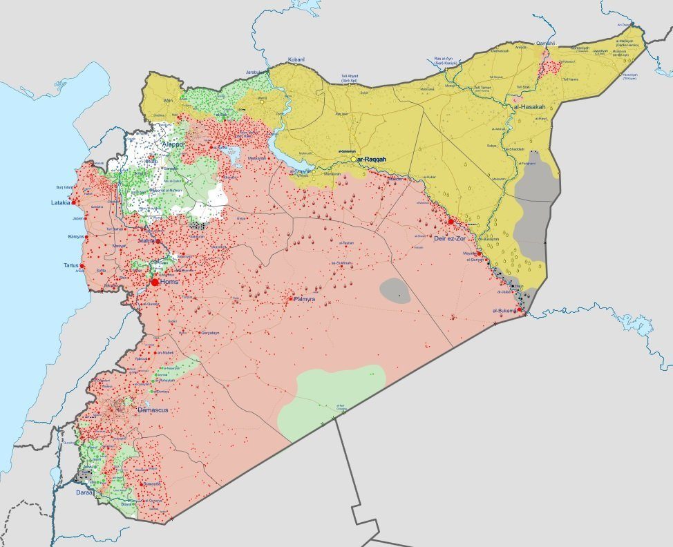 Map of the Syrian Civil War