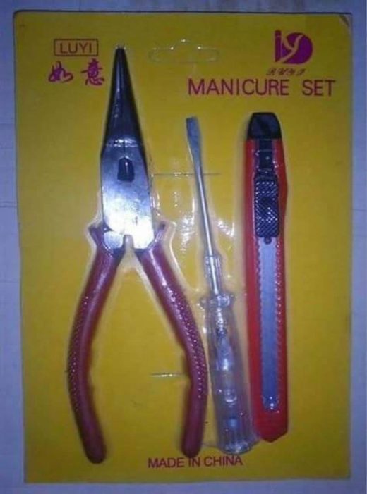 Click to enlarge Manicure set made in China