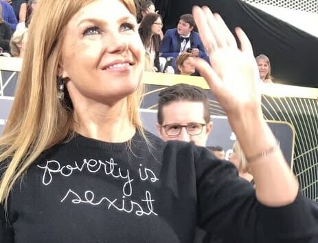 woman with poverty is sexist t-shirt