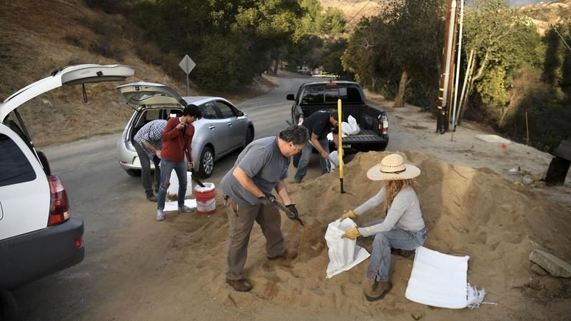 flood prep Los angeles wildfires