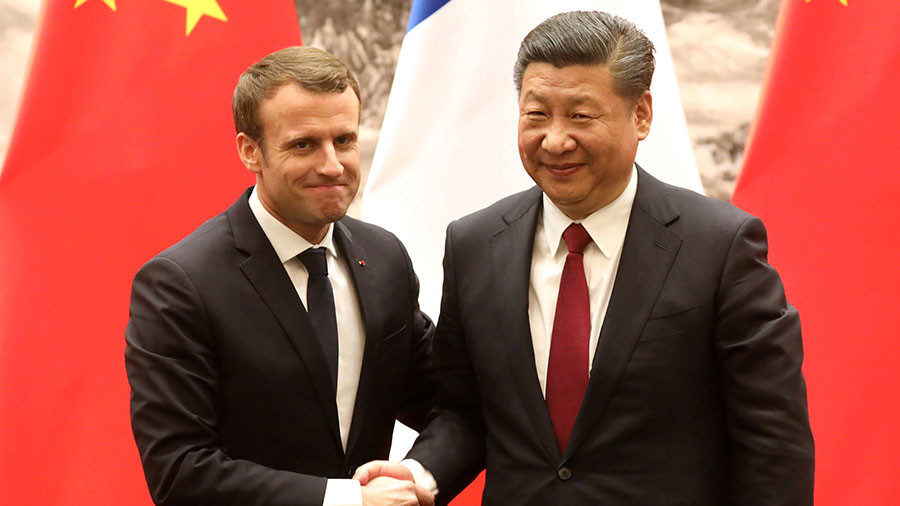 Emmanuel Macron Xi Jinping
