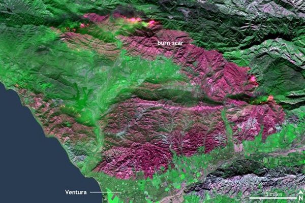 Thomas fire burn scar