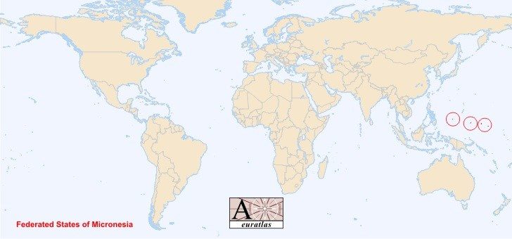world map Micronesia