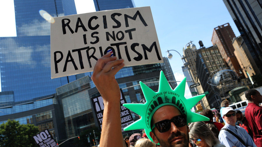 Click to enlarge racism protest