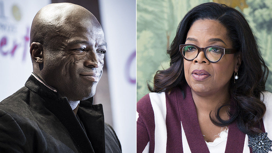 Seal (L) and Oprah Winfrey