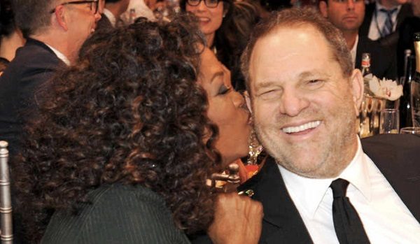 Oprah kissing Weinstein